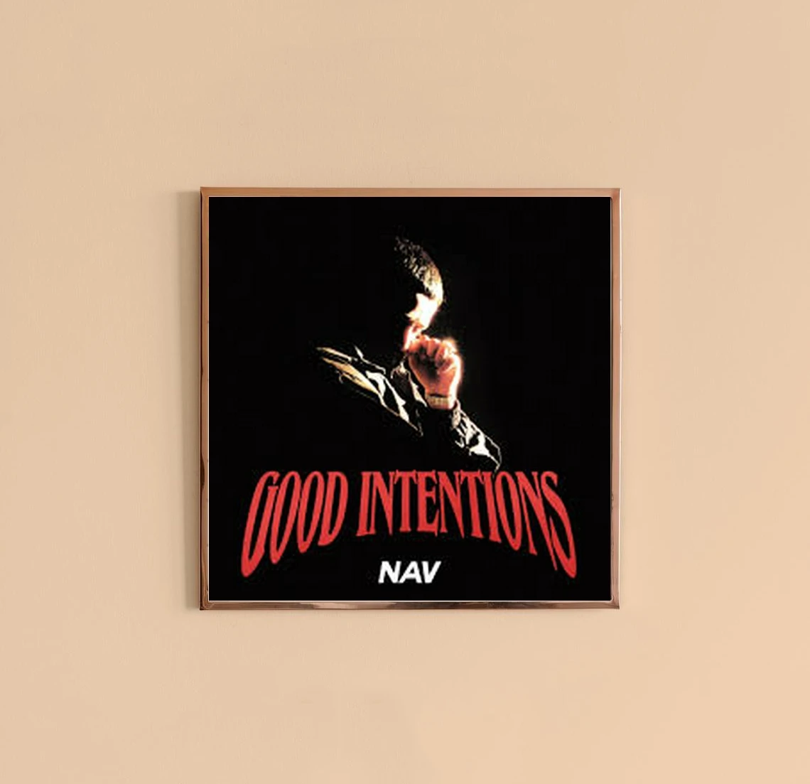 Good Intentions Music Album Cover Poster Canvas Print Rap Hip Hop Music Star Singer Wall Painting Decoration