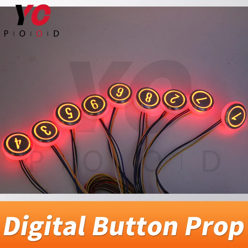 Sequence Digital Metal Buttons Prop Escape Room Press Button Prop Room Escape Elements Elevator Button