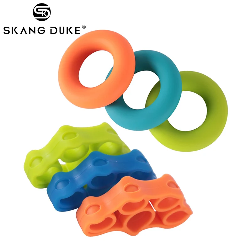 3Colors Finger Strength Trainer Silicone Hand Gripping Ring Professional Exerciser Crossfit Fitness Gym Finger Expand Gripper