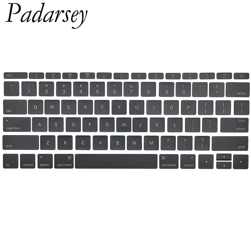 Padarsey Replacement Individual Key Cap Set US Keyboard Replacement Keycaps Keys QWERTY for MacBook Pro Retina 12