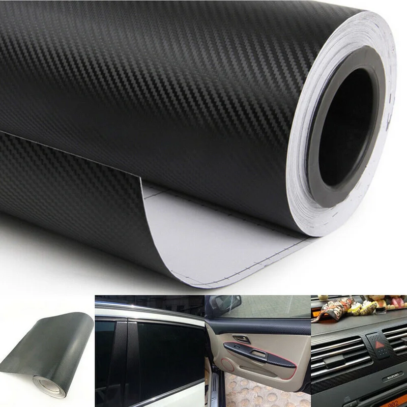 100cmx40cm 3D Carbon Fiber Vinyl Car Wrap Sheet Roll Film Car Stickers and Decal Motorcycle Auto Styling Accessories Automobiles