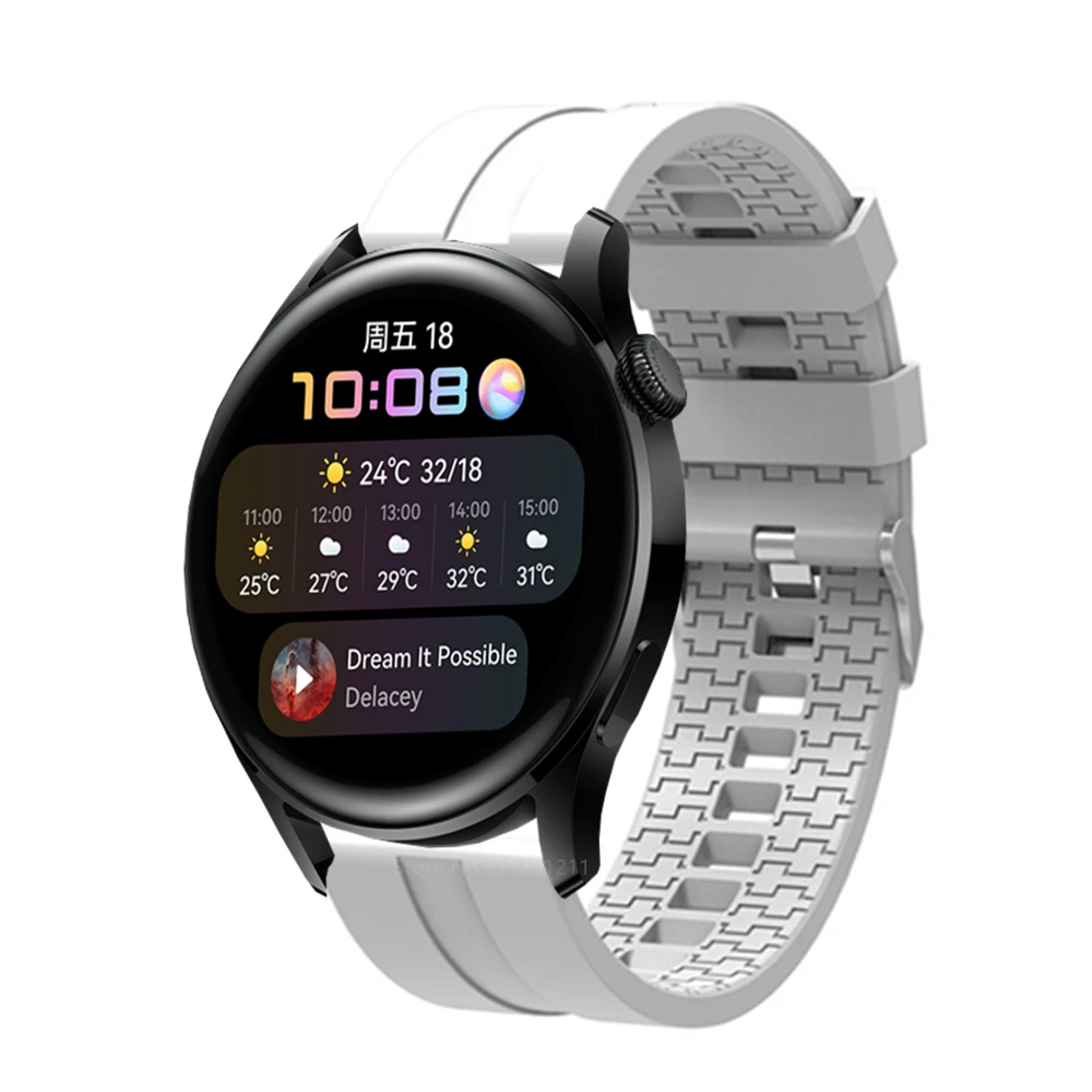 스마트 시계 밴드 소프트 실리콘 스트랩, 화웨이 워치 3 교체 스포츠 손목 스트랩 화웨이 워치 3 프로 22mm 20mm 팔찌