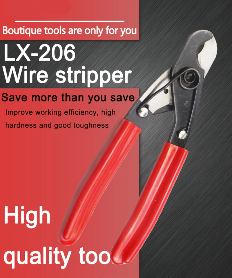LX-206 Pemotong Kawat Aluminium Tembaga Kabel Kawat Pemotong Kawat Alat Pemotong Plier Memotong Hingga 35Mm Pengupas Kawat Alat Tangan Listrik