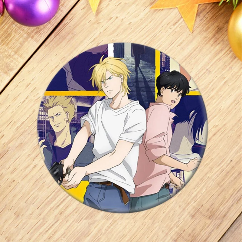 1pc Anime BANANA FISH Cosplay Badge Okumura Eiji Brooch Pins Ash Lynx Collection Badges for Backpacks Clothes Brooch Pins Decor