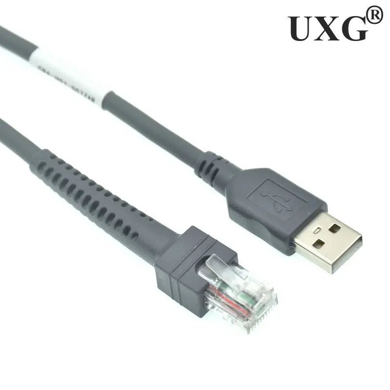 USB untuk Rj48 RJ50 Scanner Kabel Data untuk LS2208 Ls1203 LS2208 / AP Ls4008i Ls7808 DS3400 Kabel
