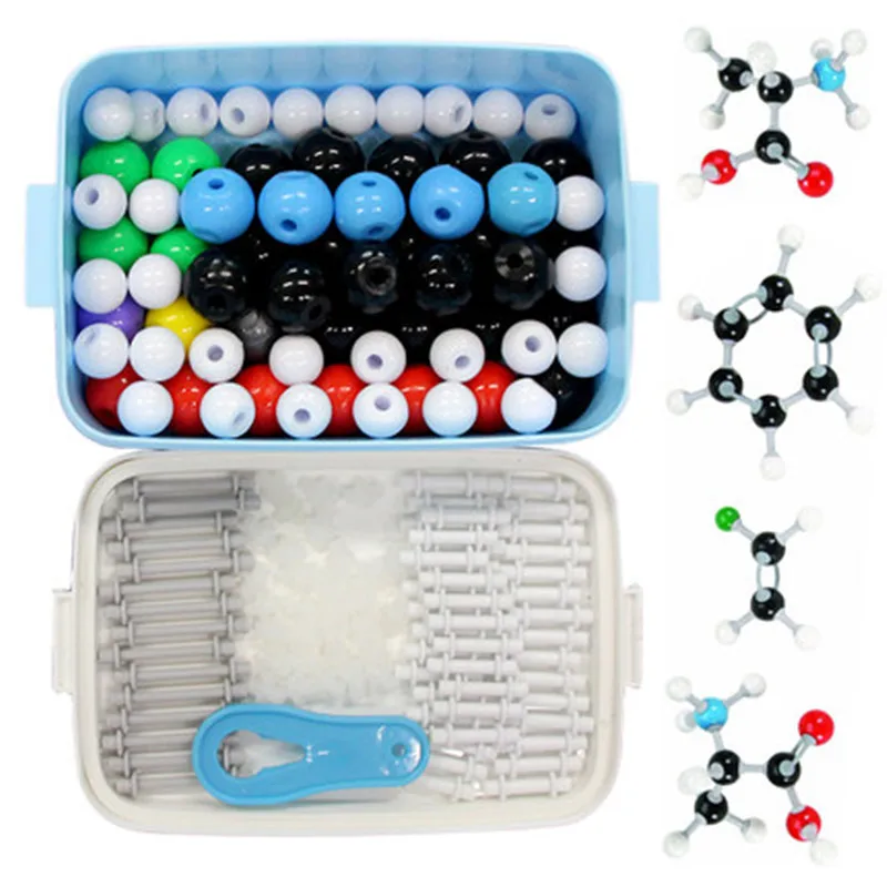 

155 Atom Organic Chemical Molecular Model Kit Organic Inorganic Chemistry Molecules Science Teaching Experiment