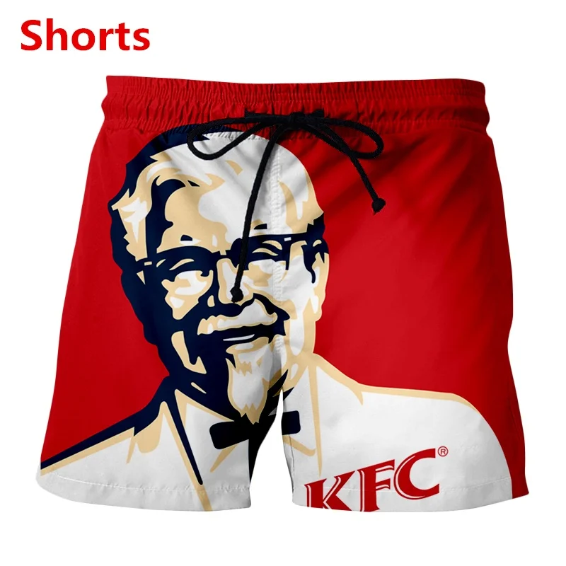 

New kfc Colonel Funny 3D Print Causal Clothing Fashion Men Women Hip Hop Shorts Plus size S-7XL men casual shorts