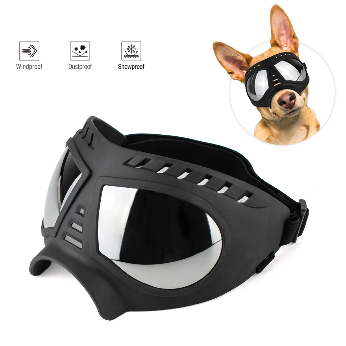 New Cool Pet Sunglasses Waterproof and Snow Resistant Soft Frame Goggles Dog Sunglasses UV Proof Dog Stuff Accessories