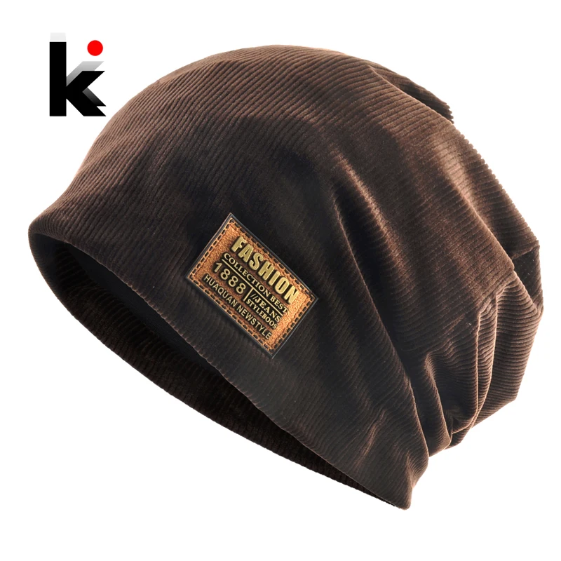 

Autumn New Corduroy Beanies Women Solid Color Soft Bonnet Gorras Men's Outdoor Casual Skullies Hats Male Female Fashion Beanie