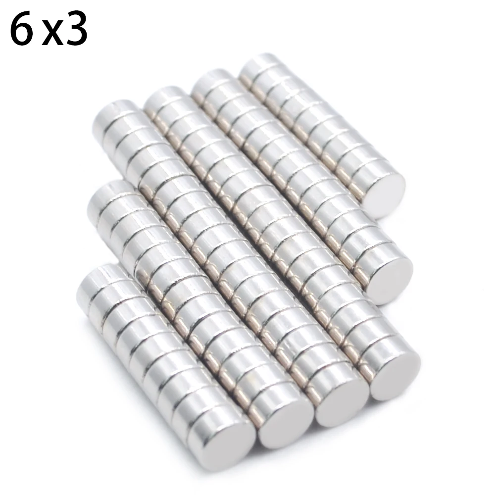 10/50/100/200 Pcs 6x3 Neodymium Magnet 6mm x 3mm N35 NdFeB Round Super Powerful Strong Permanent Magnetic imanes Disc 6x3