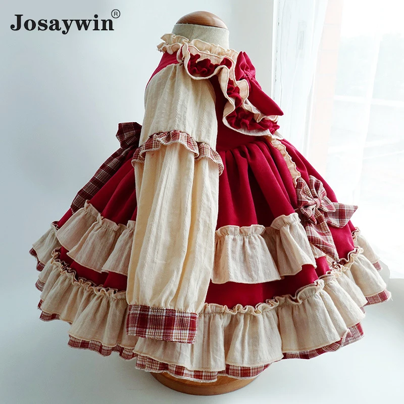 Children Dress for Girls Baby Autumn Winter Navidad Lolita Girl Cute Wedding Dress Girl Ball Gown Princess Party Kids Vestidos