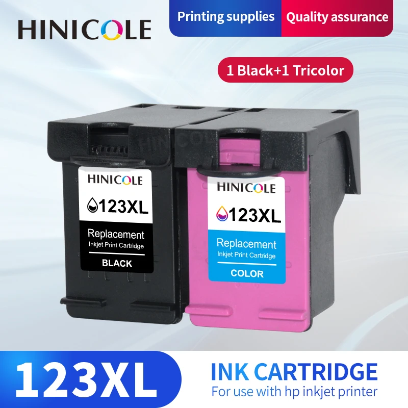 HINICOLE 123XL cartouche d\'encre de remplacement pour hp 123 hp123 xl pour Deskjet 1110 2130 2132 2133 3630 3632 5220 5230 5010 5020