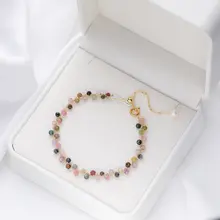 Natural Stone Tourmaline Bracelet for Women #2