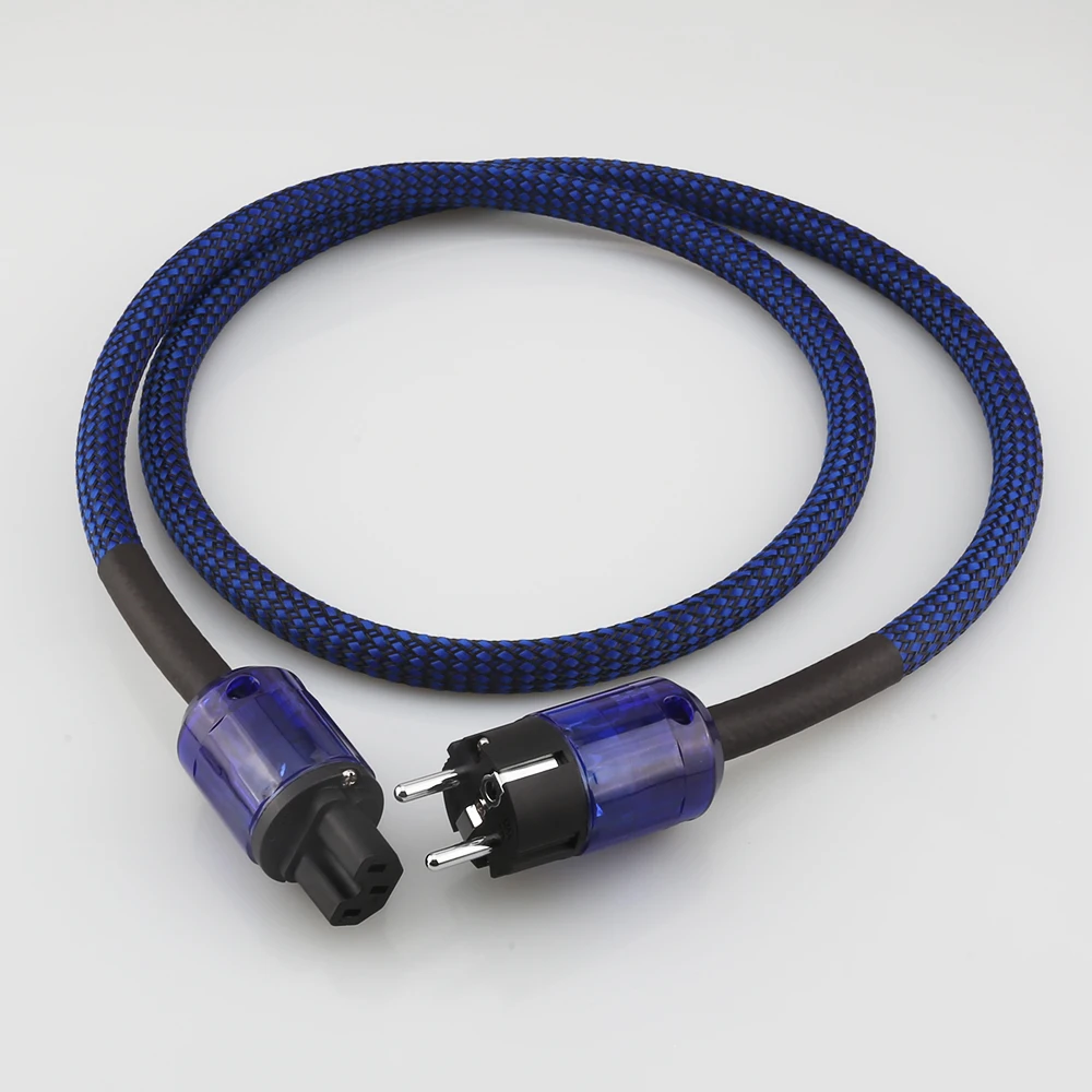 Audocrast-電源ケーブルP122,dw 49 p037e schuko,カーボンファイバー,発熱,AC電源ケーブル