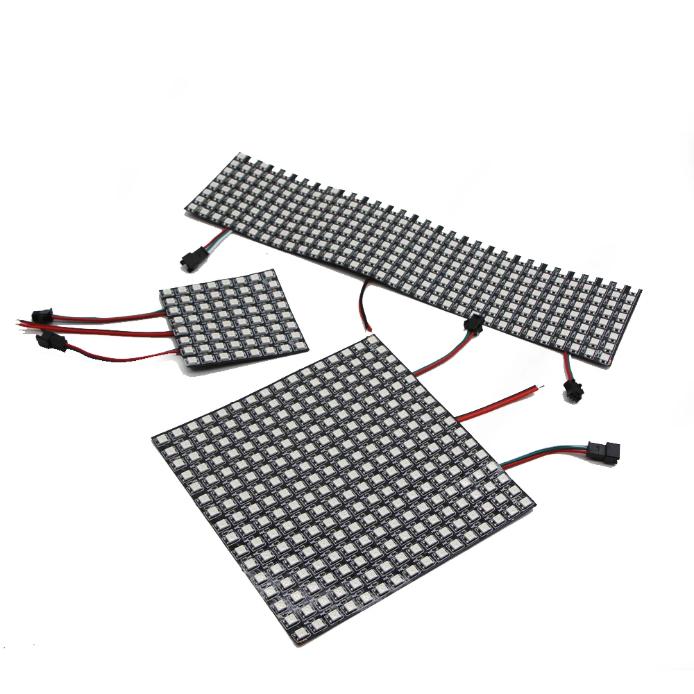 DC5v 5050 RGB Matrix led Pixel module 8x8 16x16 8x32 IC WS2812B Digital Flexible Panel Individually Addressable Pixels LED strip