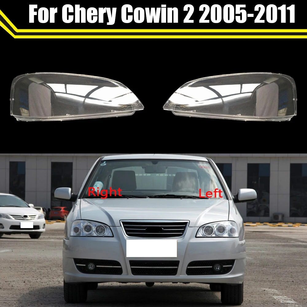 

Car Front Headlight Cover For Chery Cowin 2 2005~2011 Headlamps Transparent Lampshades Auto Head Lamp Light Lens Clear Shell