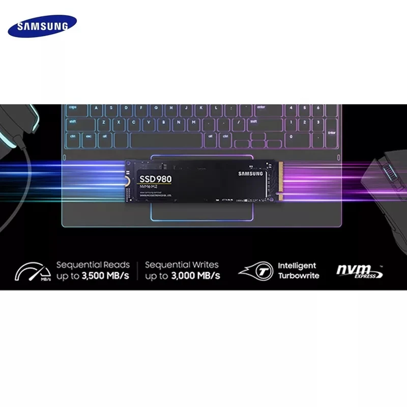 Imagem -03 - Samsung-hdd de Estado Sólido Interno para Computador e pc 100 Original Ssd 980 Nvme M.2 250gb 500gb 1tb 2280 Tlc Pcie Gen 3.0x4