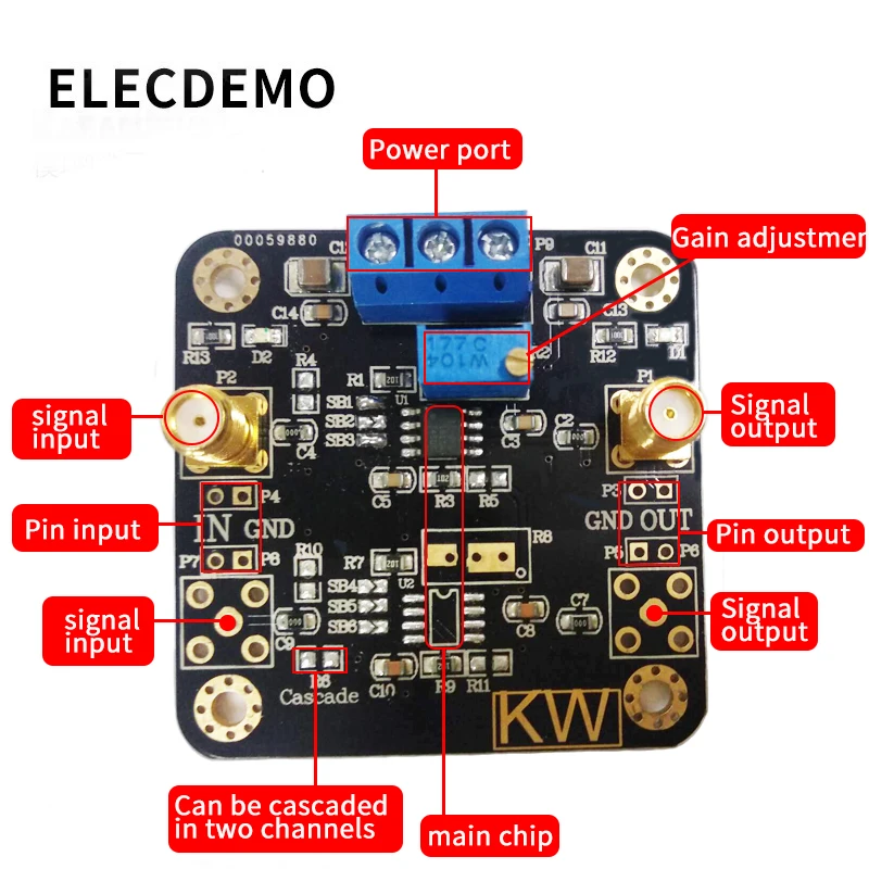 AD825 Dual Single Channel Amplifier Low Distortion ±5 V to ±15 V Dual Supply High Output Voltage Amplifier