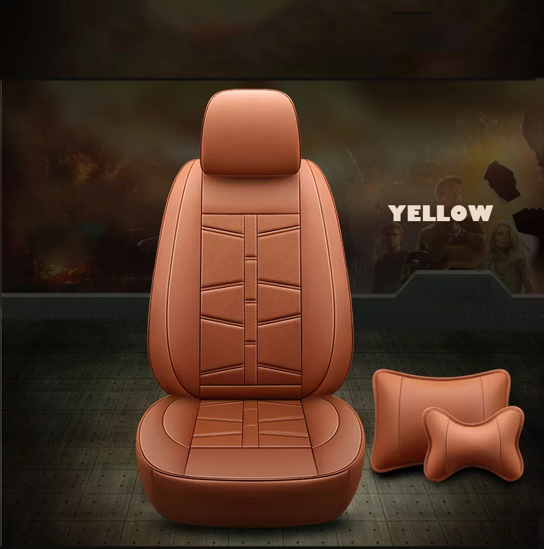 custom car seat cover leather for auto Chevrolet Spark Cruze Captiva Camaro Jaguar XE XJ XF XJL car accessories car styling