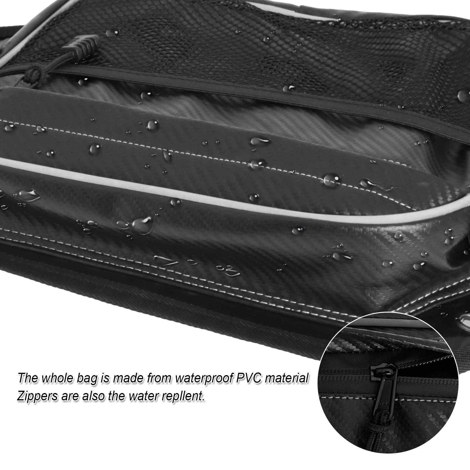 Front Passenger Driver Side Door Bag Waterproof Black Tool Storage Bag Knee Pad Protection For UTV For Polaris For RZR XP 900