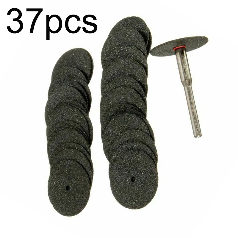 36pcs/set 24mm Abrasive Cutting Disc With Mandrel Resin Cutting Wheel Saw Blade For Dremel Rotary Tool