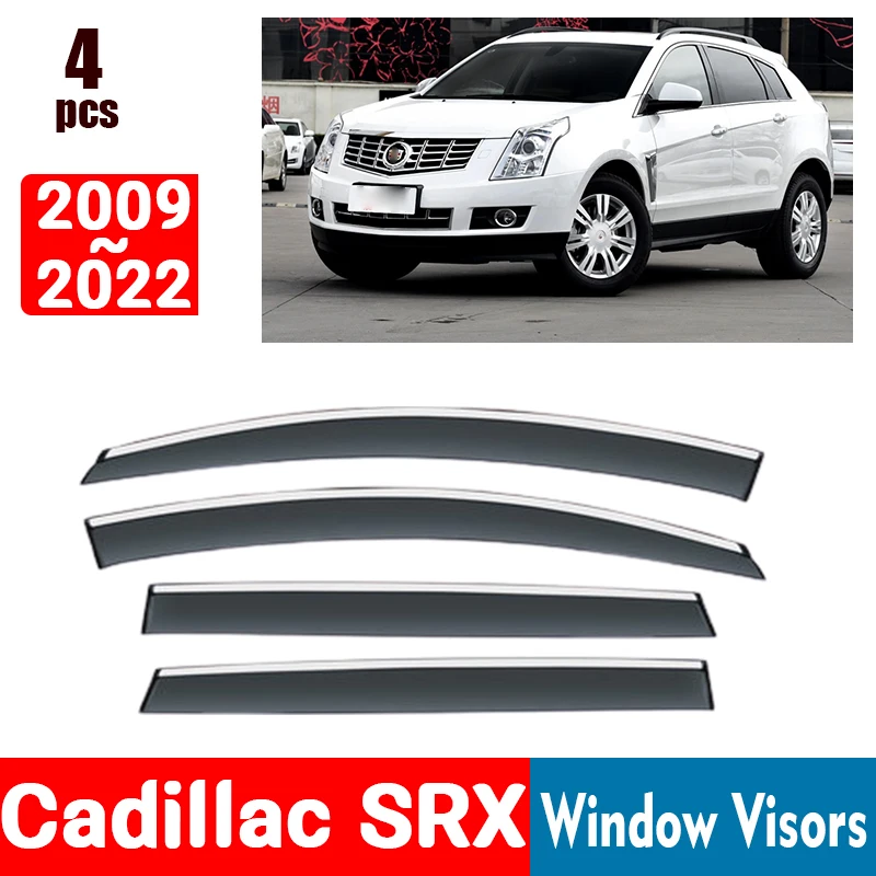 

FOR Cadillac SRX 2009-2022 Window Visors Rain Guard Windows Rain Cover Deflector Awning Shield Vent Guard Shade Cover Trim