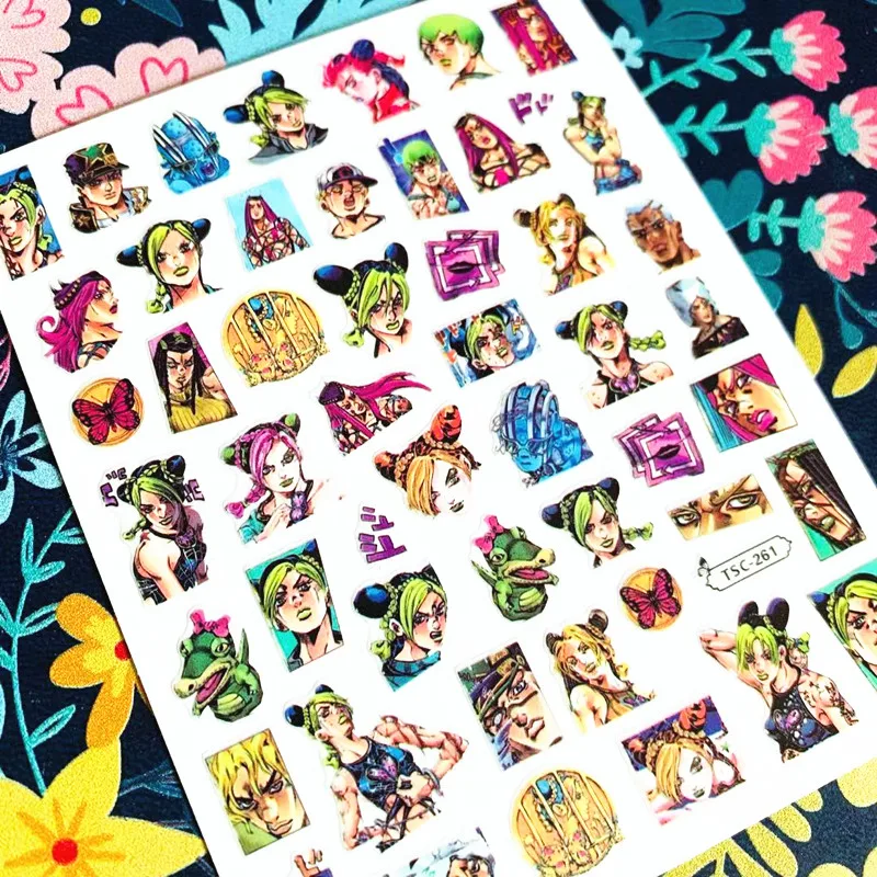 Newest TSC series TSC-241-251 Cartoon character 3d nail art stickers decal template diy nail tool decoration