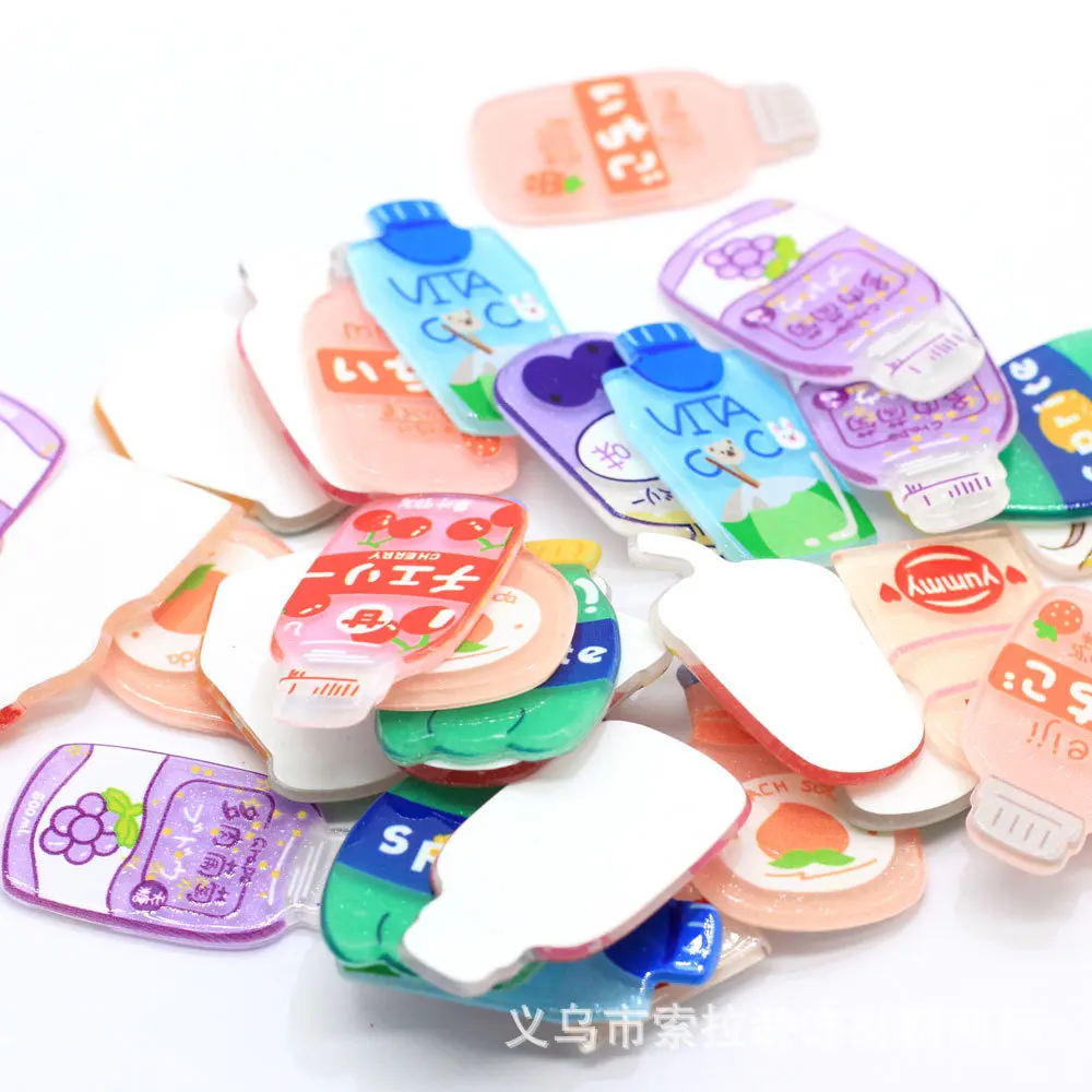 1pcs bottles acrylic Shoe Decoration Buckle Charms for strawpipe DIY milk tea drinking combiation party boy/girl friend Gifts