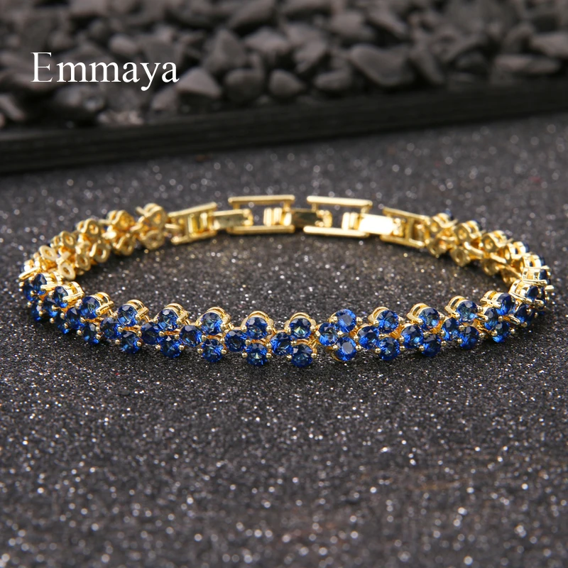 

EMMAYA New Fashion Female Bracelet With Delicate Cubic Zircon Two Color Choice In Wedding Party Charming Decoration