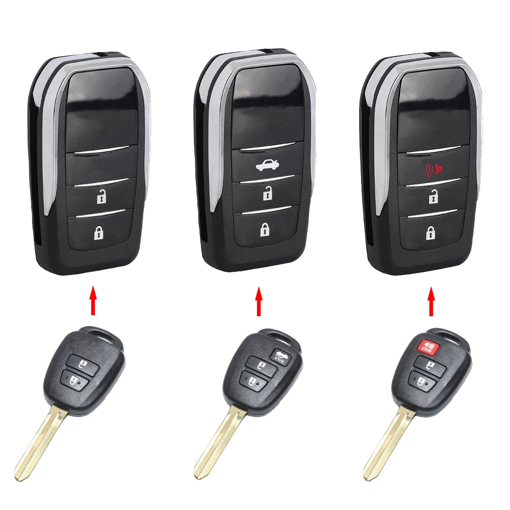 

Модифицированный флип-чехол Keyecu с дистанционным управлением для Toyota Yaris Scion RAV4 Highlander Tacoma Prius HYQ12BDM HYQ12BEL