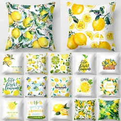 1Pcs Lemon Pattern Summer Decorative Cushions Pillowcase Polyester Cushion Cover Throw Pillow Sofa Decoration Pillowcover 40969