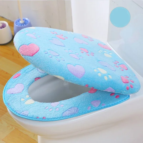 Dikke Koraal Fluwelen Luxe Toilet Seat Cover Set Zachte Warme Een/Twee Stuk Wc Case Waterdichte Badkamer Wc cover