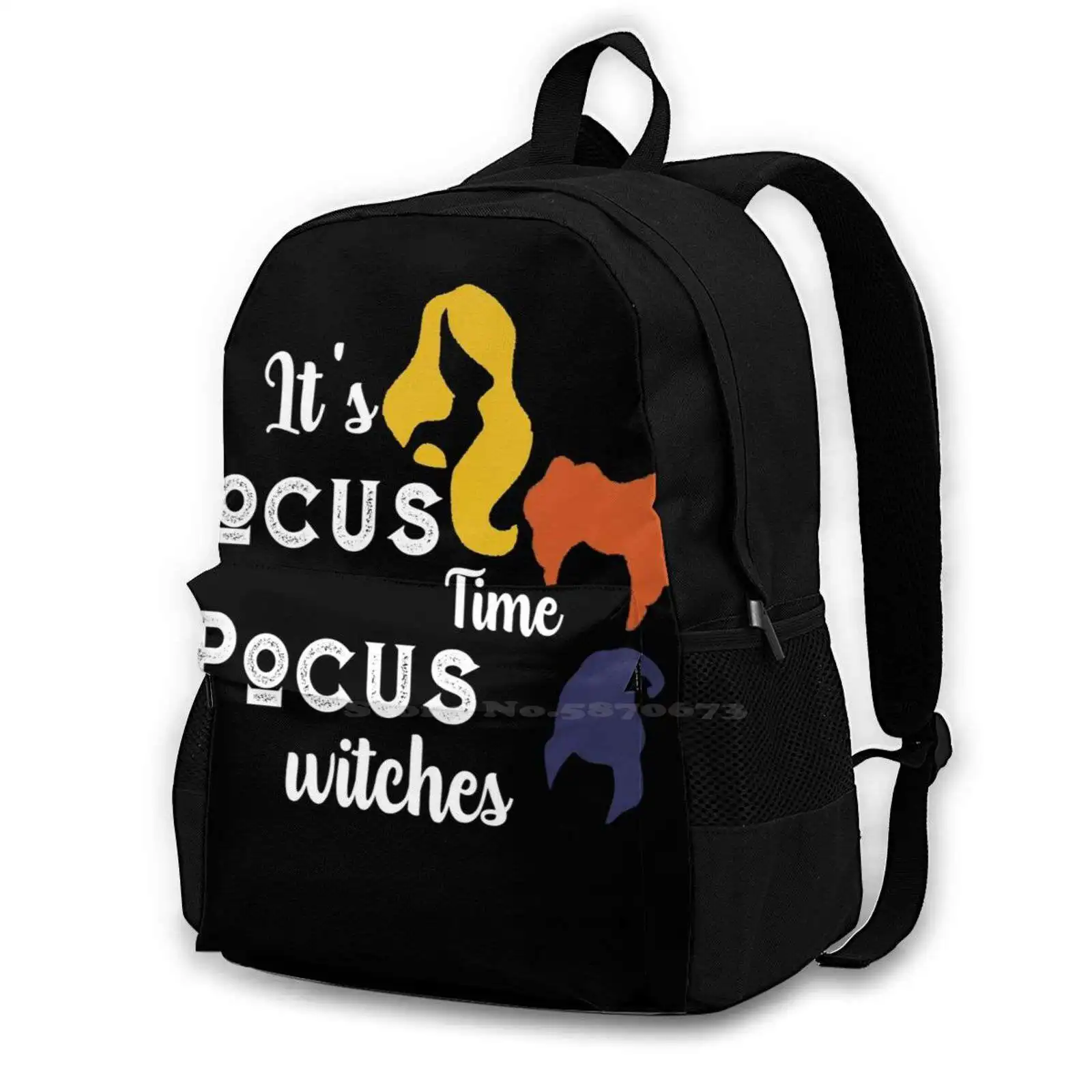 

Its Time Witches Halloween T-Shirt School Bags For Teenage Girls Laptop Travel Bags Sanderson Sisters Live Halloween Winifred