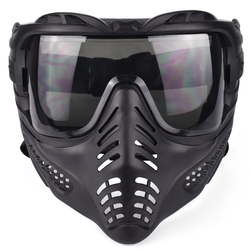 Tactical Anti-Fog Mask And Fast Helmet Lens Skull Mask Dual Mode Wearing Design Adjustable Strap Face Mask Headwear