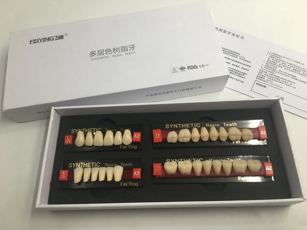 Super wear-resistant, multi-color resin teeth synthetic resin tooth