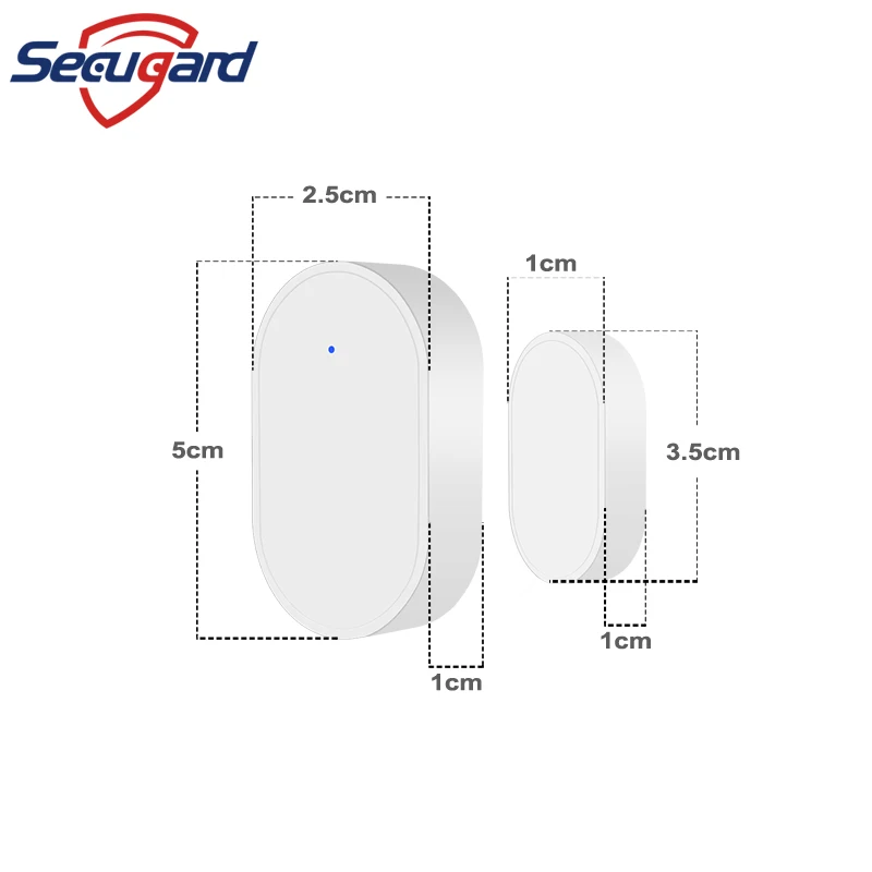 Wireless Door Sensor 433MHz Mini Door Window Open Closed Detector Two-Way Detection For Our Home Burglar Security Alarm System