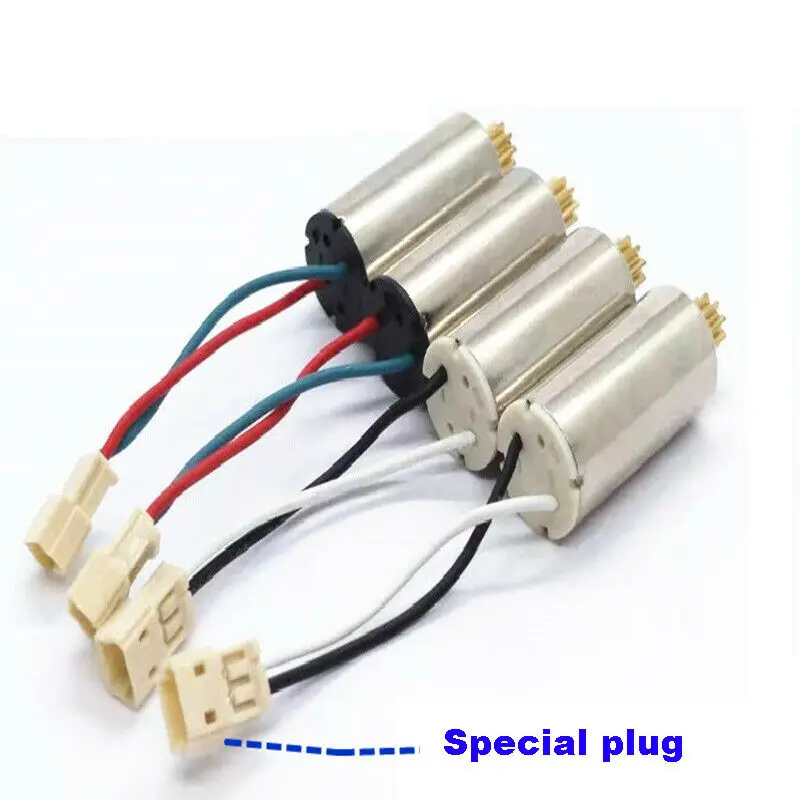 4PCS 10mm*20mm Mini CW CCW Coreless Motor with 9T Teeth DC 3.7V 40000RPM High Speed Strong Magnetic Low Noise RC Drone Engine