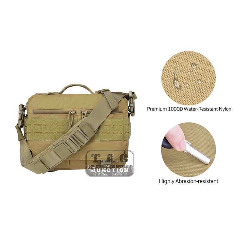 Tactical Rush Messenger Bag EDC Sling Pack MOLLE Shoulder Bag Laptop Camera Handbag For Outdoor Daily Tactical CB