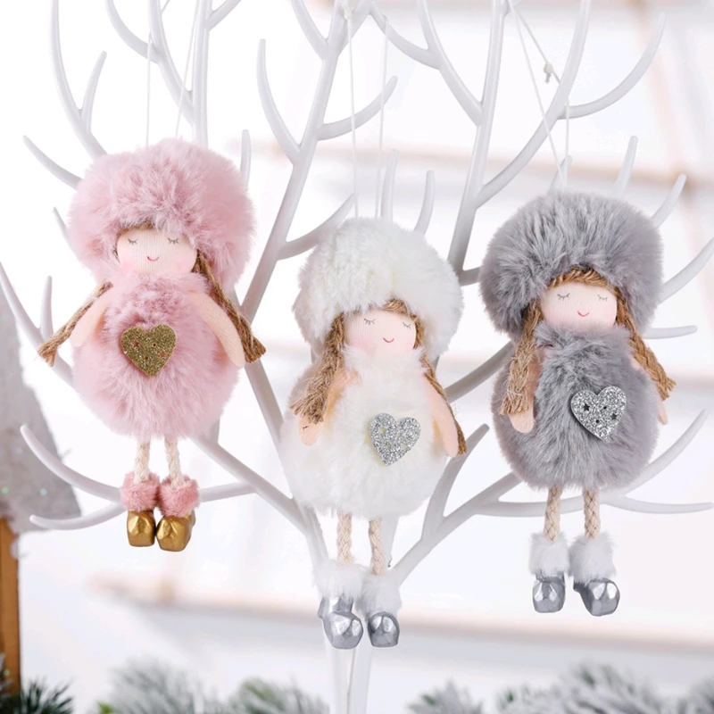 Warm winter new Christmas plush angel doll pendant cute doll doll gift Christmas tree pendant new year decorations