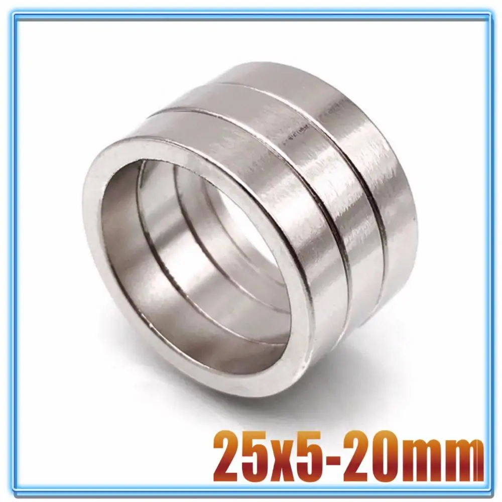 3/10/50/100Pcs 25x5 mm Hole 20mm 19x5 Hole 14mm Round Ring Neodymium Magnet Strong Permanent Rare Earth Magnets for Craf