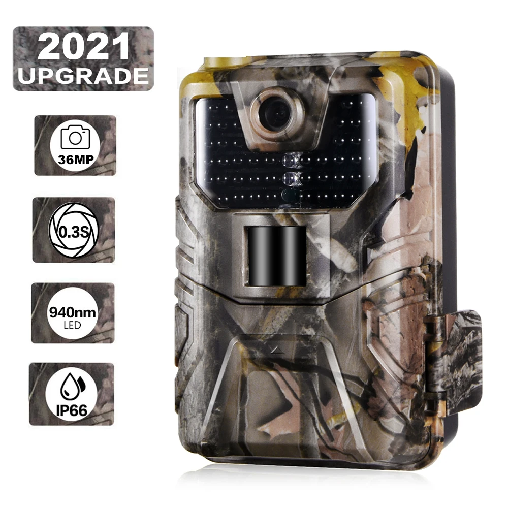 36MP 2.7K Wildlife Trail Camera Wireless Hunting Cameras HC900A PhotoTraps 940NM IR Night Vision Tracking Cam Surveillance