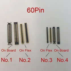 5Pcs 60 Pin LCD Display Screen Flex FPC Connector On Motherboard For Samsung Galaxy A01 A015V A015F A015 M01 M015 M015F M015G