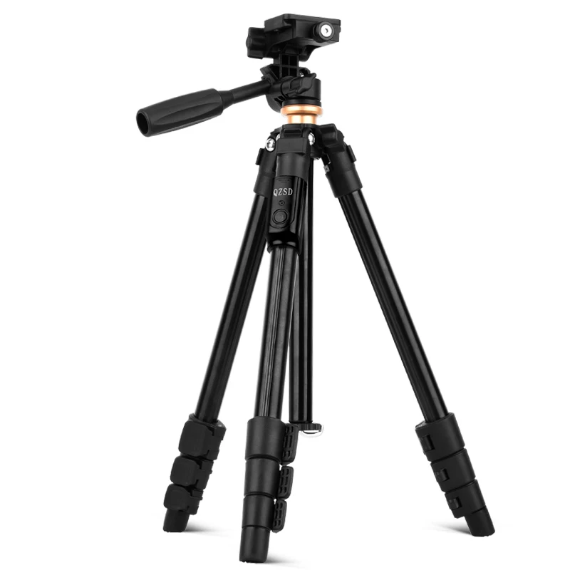 Beike QZSD Nhẹ Điện Thoại Chân Máy Ảnh Tripod 122Cm Ổ Cắm Kéo Dài Có Thể Điều Chỉnh Điện Thoại Thông Minh Chân Máy Có Từ Xa Không Dây Và Giá Đỡ Điện Thoại