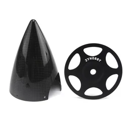 1piece  2 Blades Carbon Fiber Spinner Cone For Gasline RC Airplane 4'' with Black Plate