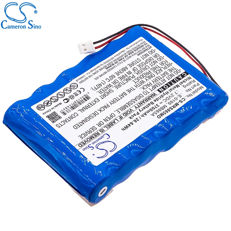 CameronSino Pin Cho MIR Spirolab Spirometer II/III Phù Hợp MIR E-0199 MB865A Y Tế Thay Thế Pin 3700MAh/26.64Wh 7.20V