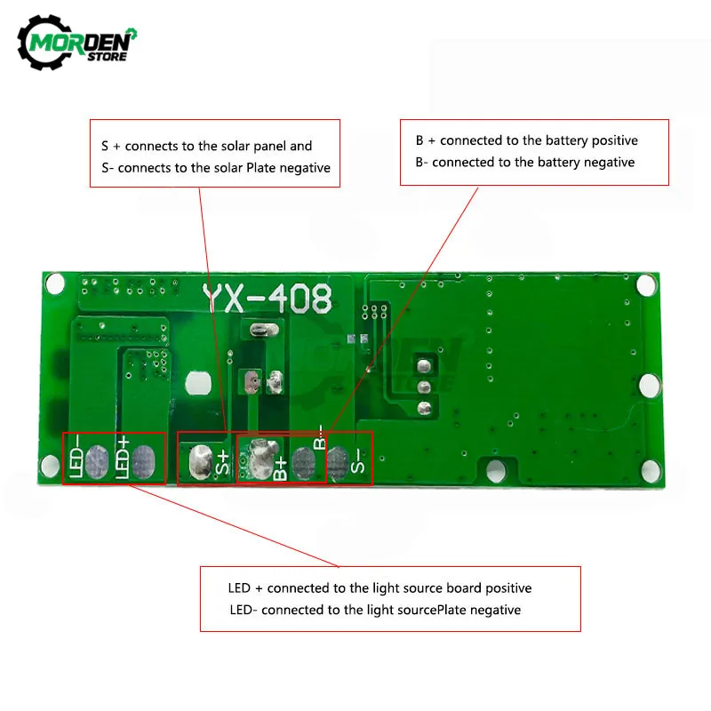 3.2V 3.7V light control + radar body induction solar lamp circuit board solar LED driver board With remote control