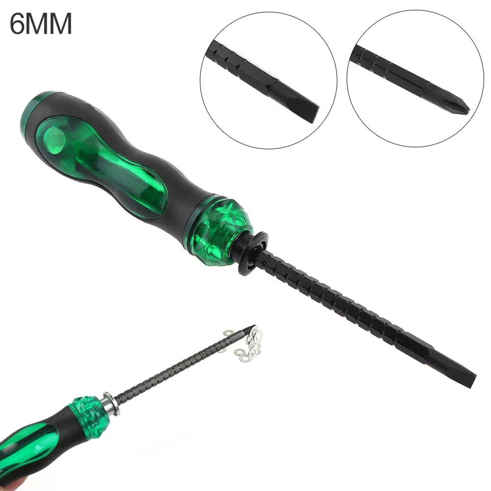 

6 Inch Telescopic Ratchet Screwdriver Double end Screw Driver Slotted Cross Magnetic Screwdriver Repair Hand Tool