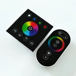 Touch Remote Control 12V 24V DC RGB RGBW Led Strip Light Power Switch RF Touch Wall Panel Controller Swithing Accessories Black