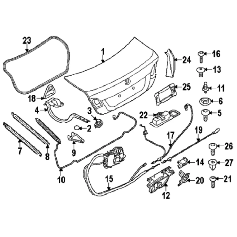 Boot Lid Tailgate Switch 51247463161 for BMW F10 F11 F48 F25 F26 F15 F16