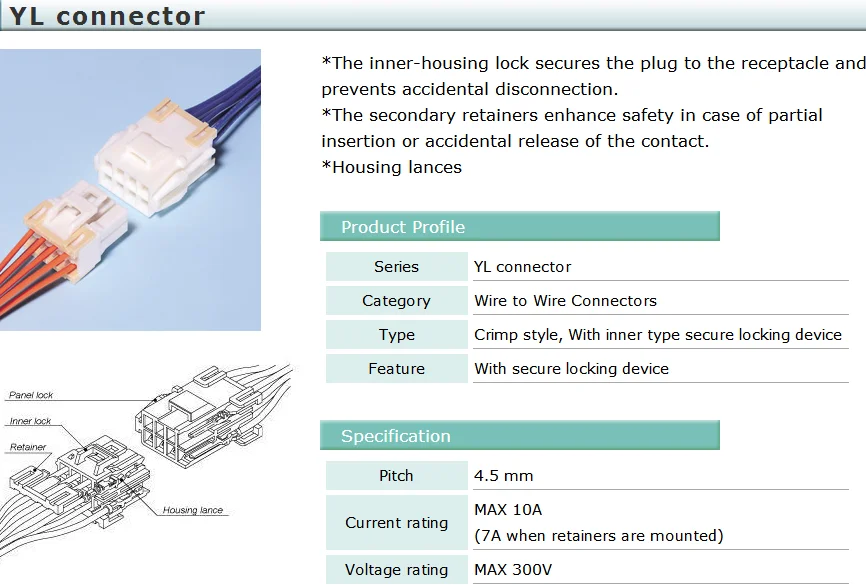 Conector de plugue ph4.5-original novo 2p branco